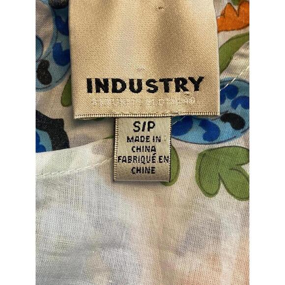 Industry Republic Women's Long Sleeve Crop Top with Blue Floral Print - Picture 6 of 10